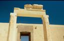 Deep blue skies over the temple gate.